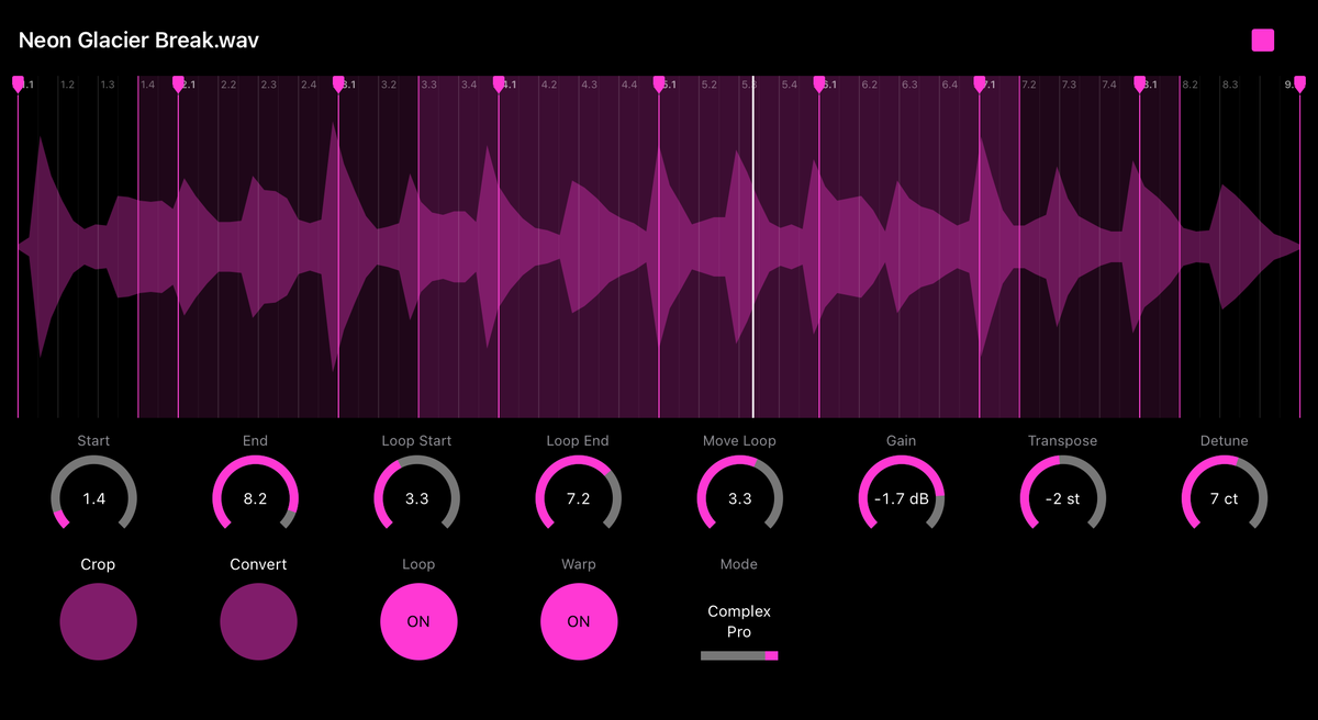 7III Tap audio clip editor